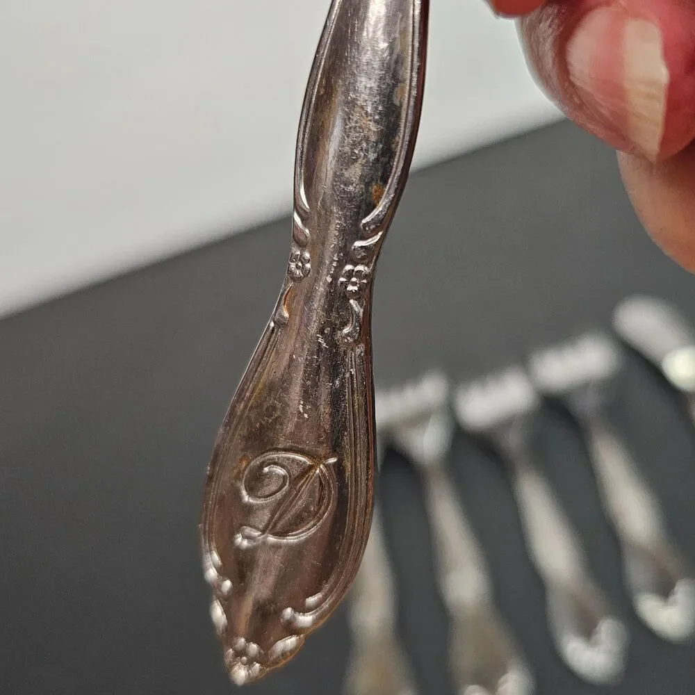 Vtg Customcraft CUS11 Stainless Steel Asst Flatware Set of 6 Forks Butter Knife